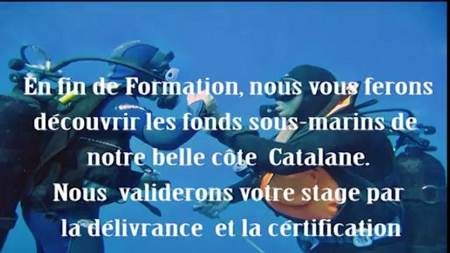 Formation niveau 1 centre de Plongée le Poulpe du Barcares.
