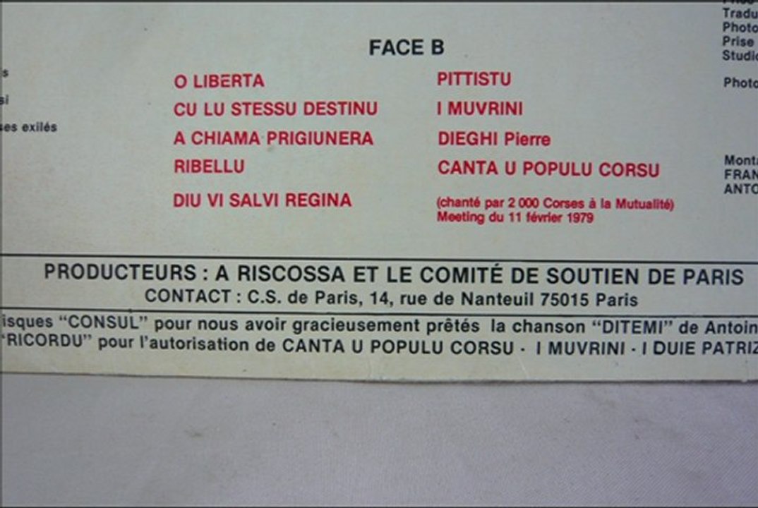 Ghiacumu Andreani - Volta - Liberta Per I Patriotti (1979