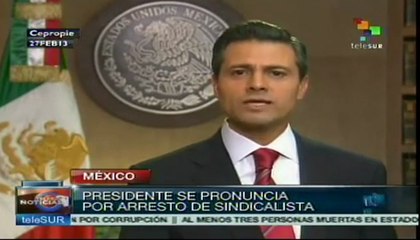 México: Peña Nieto se pronuncia sobre detención de Gordillo