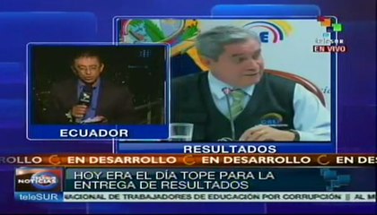 Avanza el escrutinio oficial de elecciones en Ecuador