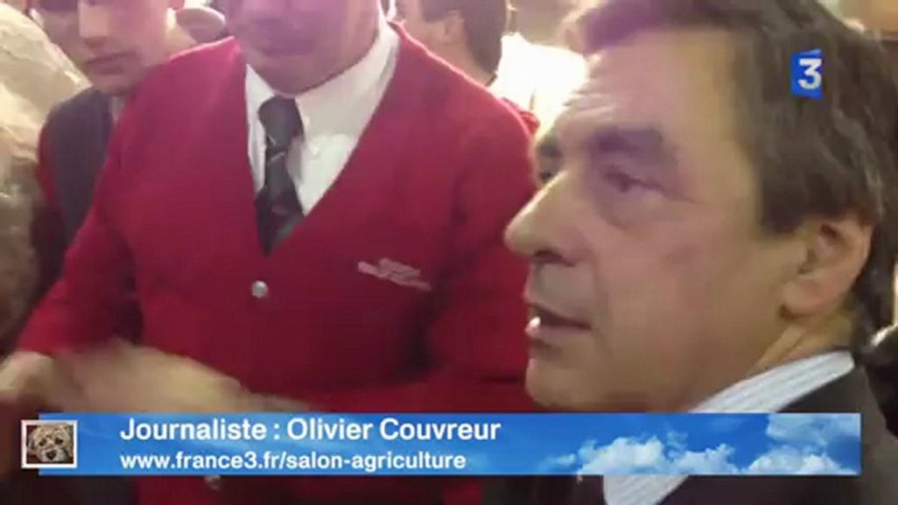 SIA 2013 : Fillon rencontre Chabal au Salon de l'Agriculture 2013