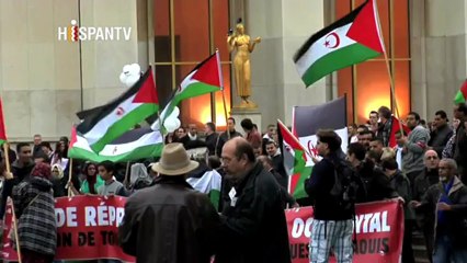 Saharauis reivindican su derecho a la autodeterminacion en Paris(260213)2