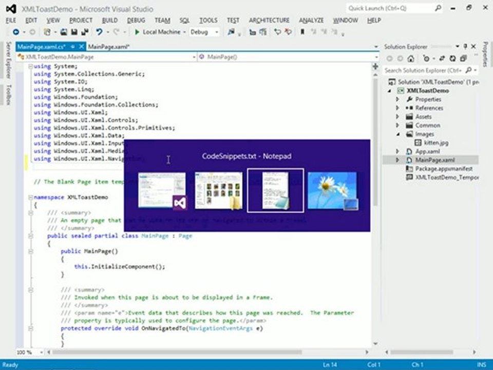 "Windows 8 Using XAML: Views, Binding and Templates" Tutorial