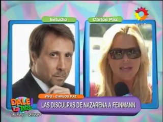 Pronto.com.ar Nazarena pide perdón a Feimann en vivo