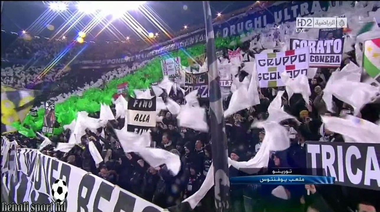 دخلة جمهور اليوفي وغنائها قبل مباراه سلتيك 06032013