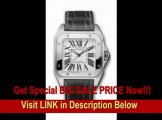 [BEST BUY] Cartier Midsize W20106X8 Santos 100 Automatic Leather Watch