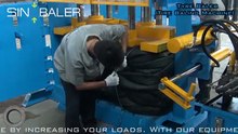 SINOBALER - Tyre baler / Tire Baling Press can fit 100 tires in a closet