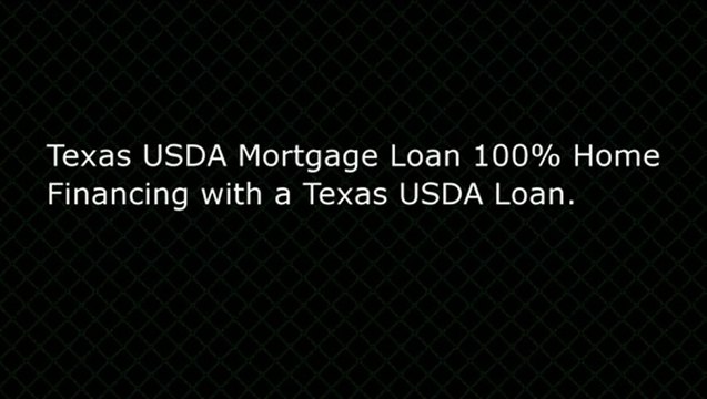 100% Financing for Texas USDA Loans