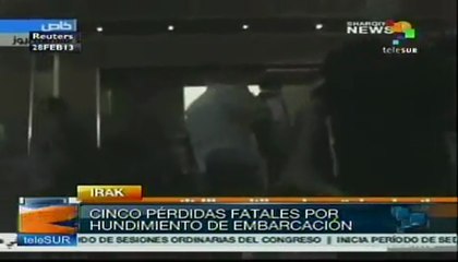 Irak: Mueren cinco personas tras hundirse barco restaurante