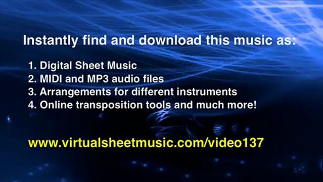 Pyotr Ilyich Tchaikovsky's Andante Cantabile sheet music for violin and piano - Video Score