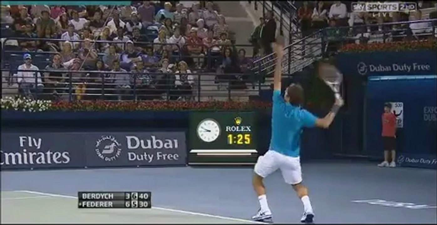 Roger Federer vs Tomas Berdych Semifinals ATP Dubai Tennis 2013
