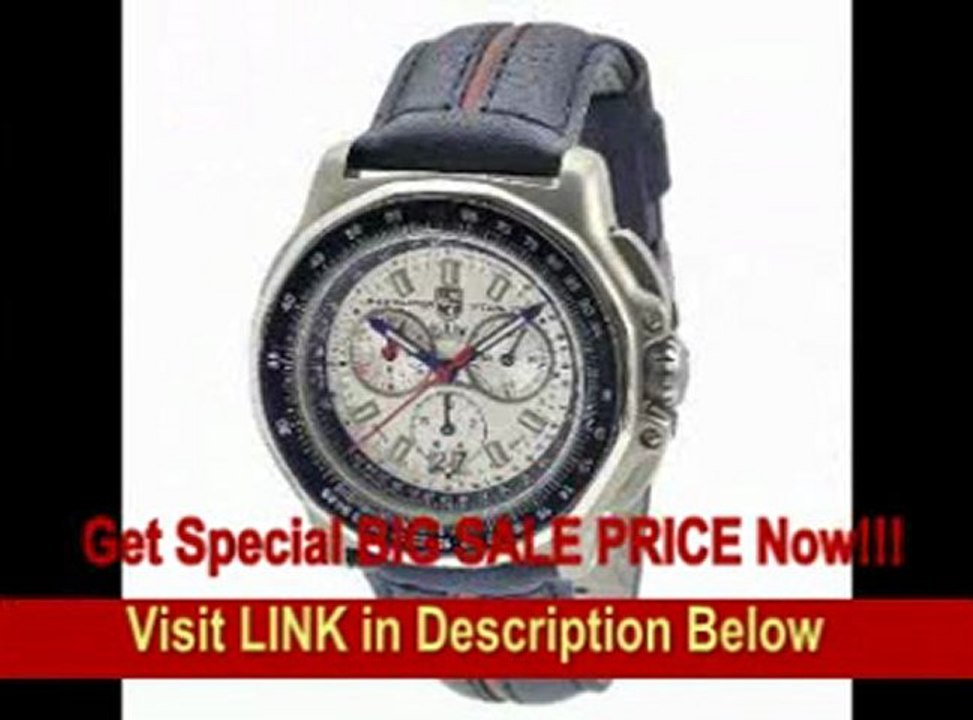 [BEST PRICE] Luminox Men's 9273 F-22 Raptor 9200 Series Blue Leather Band With Red Stripe, Red White And Blue Chronograph Watch...