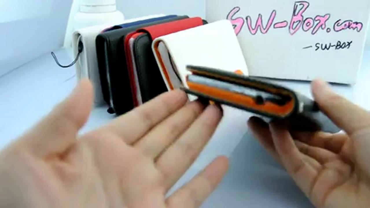 Black Leather Wallet Case for Samsung Galaxy Note 2