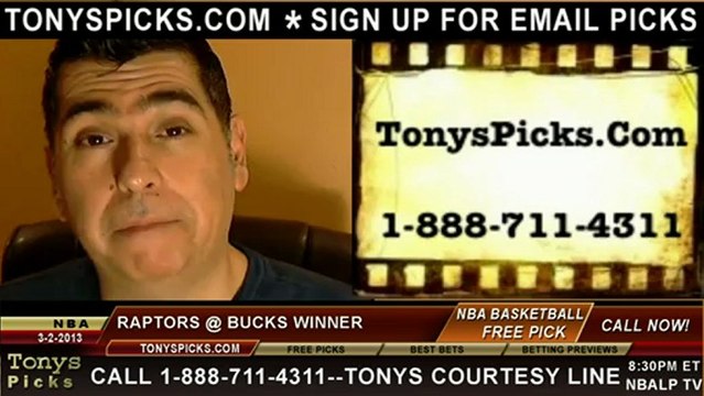Milwaukee Bucks versus Toronto Raptors Pick Prediction NBA Pro Basketball Betting Odds Preview 3-2-2013