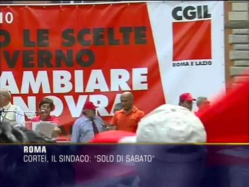 Cortei a Roma, "solo di sabato"