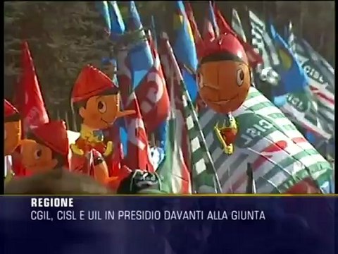 Cgil, Cisl e Uil in presidio sotto la Regione