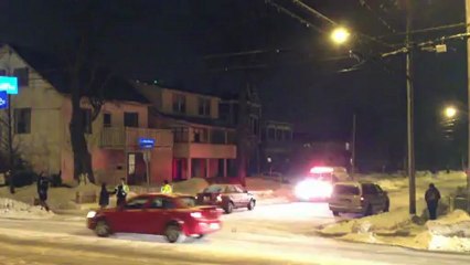 head on Hit & Run downtown Moncton freezing rain