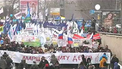 Multitudinaria "Marcha en Defensa de los Niños" en Moscú