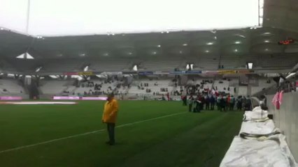 Arrivée des supporters au stade Delaune