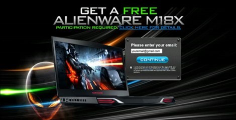 AlienWare M18x laptop FREE