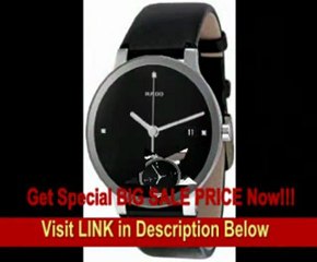 [BEST PRICE] Rado Women's R30927715 Centix Jubile Black Leather Bracelet Watch