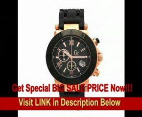 [BEST PRICE] GUESS Men's 47000G1 GC Rose Gold Plated Black Dial Watch
