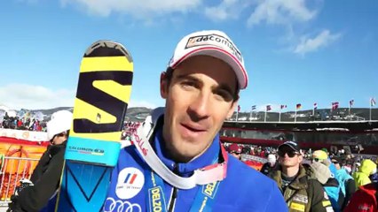 Réactions d'Adrien Théaux après sa victoire à Kvitfjell