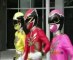 Power Rangers Megaforce red,yellow and pink rangers morph