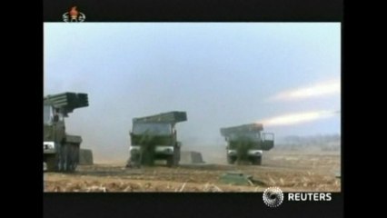 North Korean leader watches military drill