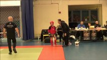 joris 2 em combat championnat Rhône alpes enfant de Muay Thai