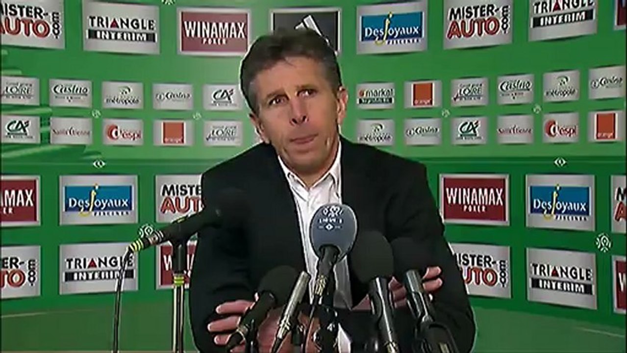 Conférence de presse AS Saint-Etienne - OGC Nice : Christophe  GALTIER (ASSE) - Claude  PUEL (OGCN) - saison 2012/2013