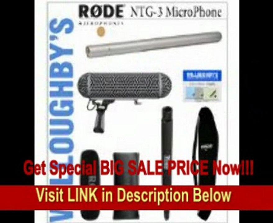 [BEST BUY] Rode NTG3 Super Cardioid Shotgun Microphone Videographer Pro Audio Kit + Rode Blimp Wind Shield and Shock Mount...