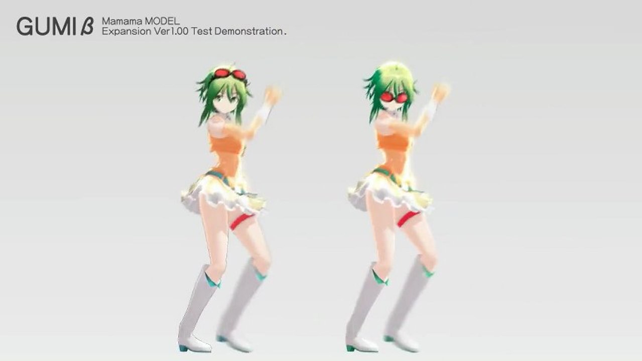 Kiss me 愛してる (GUMIβ拡張版モデル配布 比較デモ) MMD / GUMI(℃-ute)