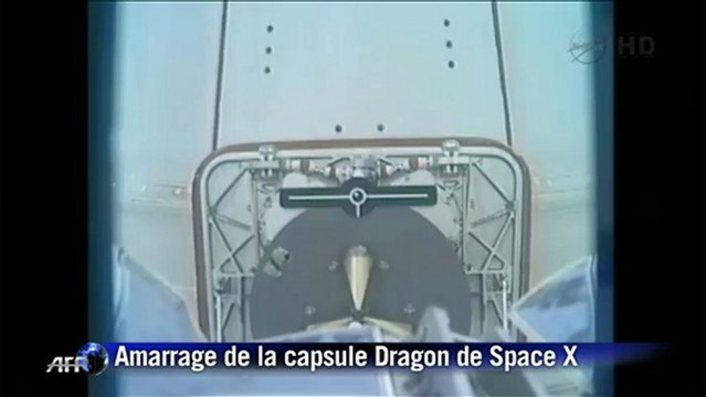 Espace: la capsule Dragon amarrée à la Station spatiale internationale