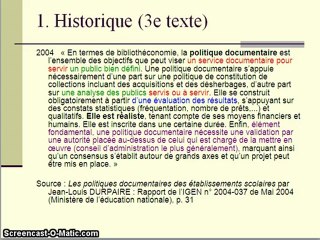 Politique documentaire Historique du concept