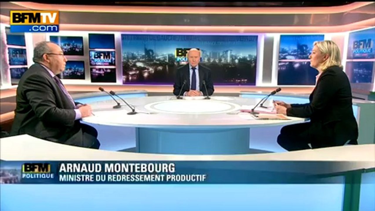 BFM Politique : l’interview BFM business, Marine Le Pen répond aux questions d'Emmanuel Lechypre - 03/03
