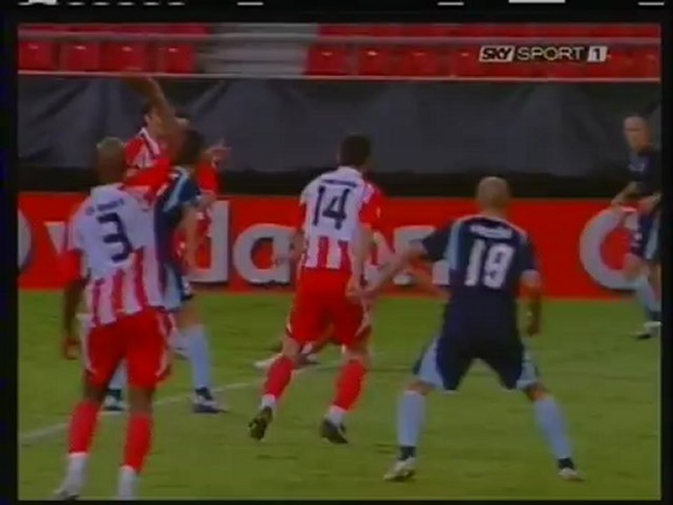 2007 (September 18) Olympiakos (Greece) 1-Lazio (Italy) 1 (Champions League)