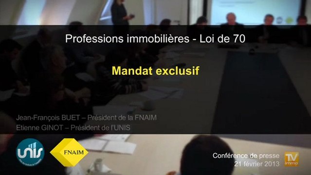 #TiVimmo- #immobilier - Le mandat Exclusif partagé - 2/6 Propositions communes FNAIM et UNIS