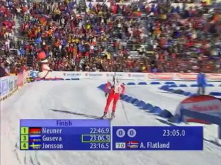 Биатлон ЧМ-2007 Женский спринт 2