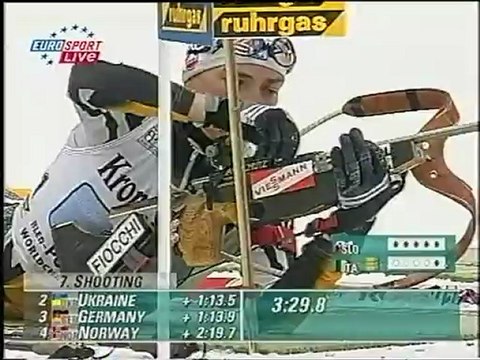 Биатлон ЧМ-2001 Женская эстафета 2