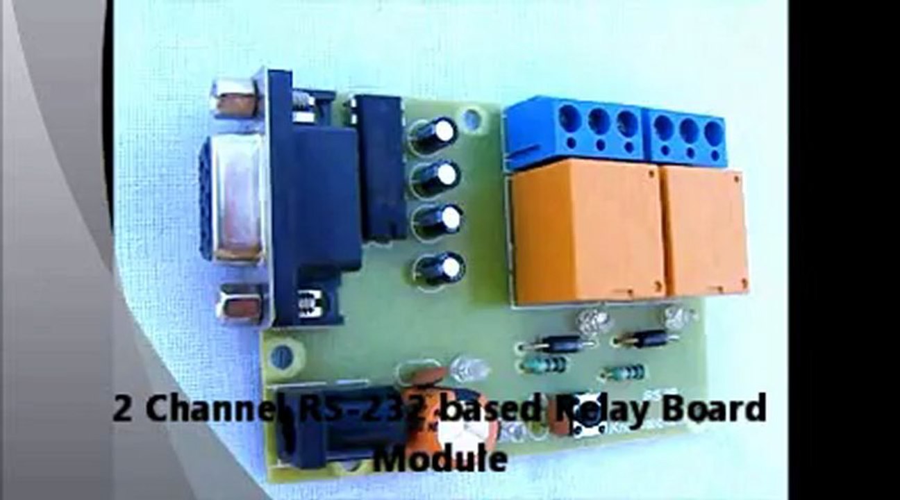 2 channel  RS-232 based Relay Board Module