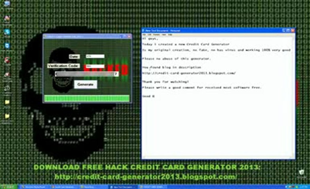 Comment pirater Credit card number generateur Hack Mars 2013 - téléchargement Download