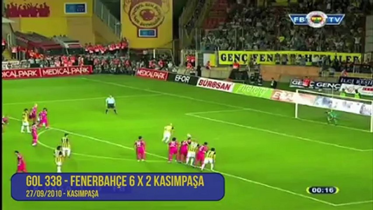 Alex de Souza - 338º e 339º gols - Fenerbahçe 6 x 2 Kasımpaşaspor