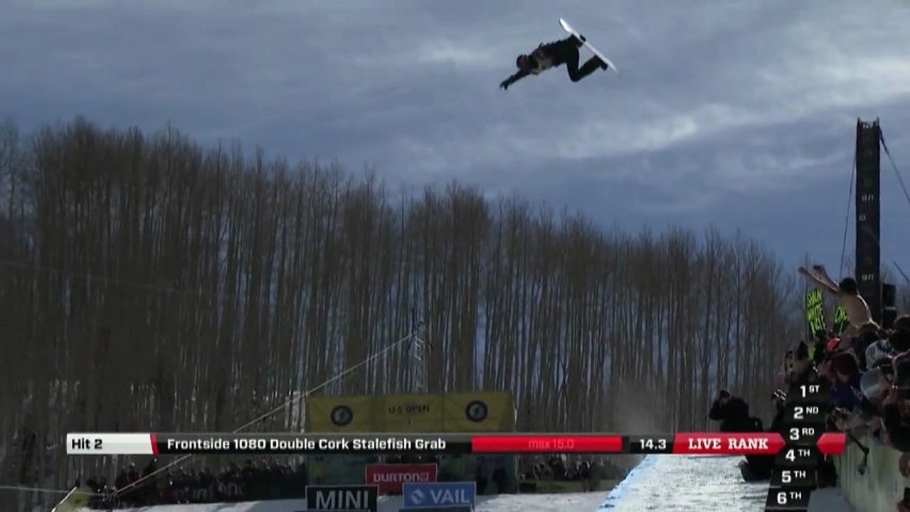 SnowBoard - Shaun White-  winning run/Halfpipe Finals - Burton US Open 2013