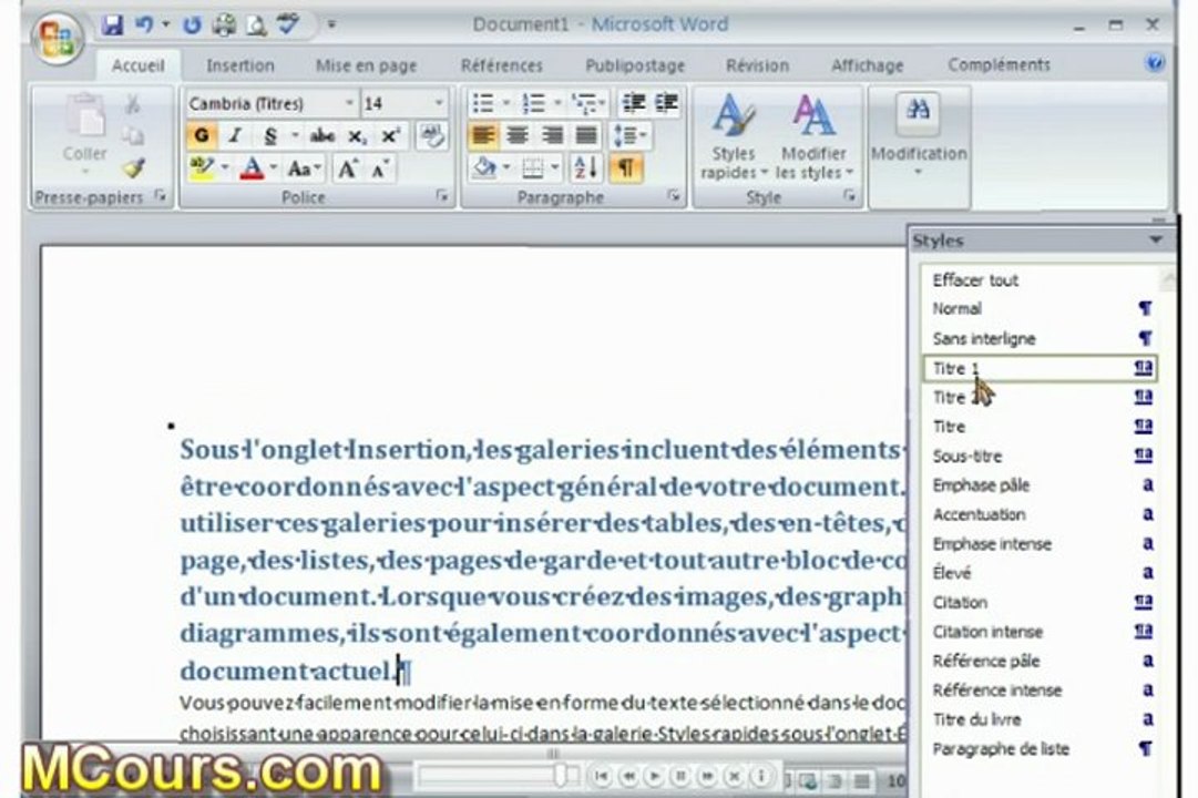 Tutoriel WORD 2007: Cours N°1 Se Répérer dans l'écran de Word 2007