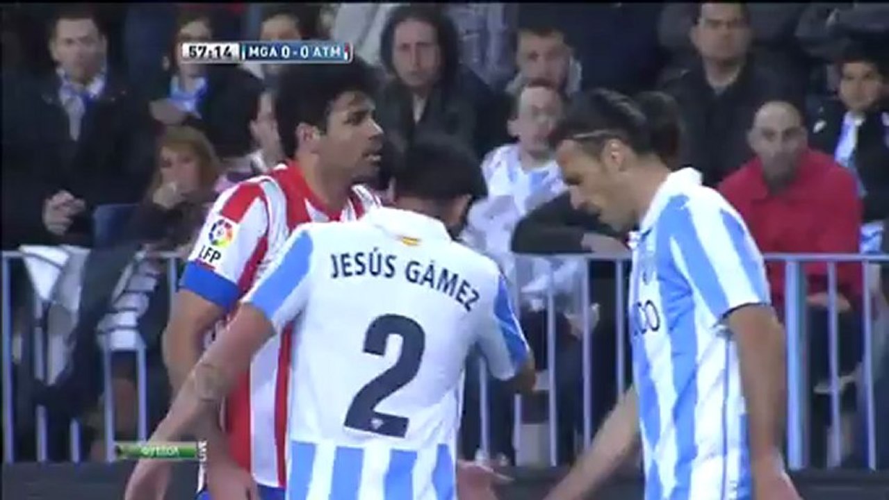 Diego Costa dive against Malaga | 2013