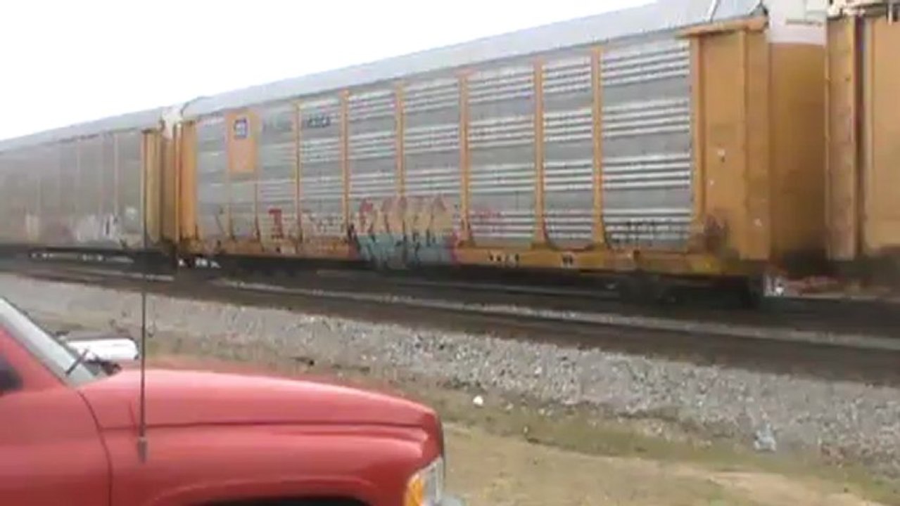 Norfolk Southern autorack train northwest through Austell Ga.