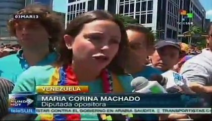 Download Video: Jóvenes bolivarianos y opositores se manifiestan en Caracas