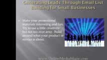Internet Marketing for Small Business - Lead Generation Tips