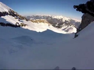 go pro ski pic de la corne face NE Roc d'enfer